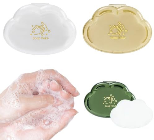XPEX 150 Piezas Mini Jabón,Jabones De Papel,Papel De Jabón Desechablel,Hojas De Jabón De Viaje Para Lavado De Manos y Senderismo