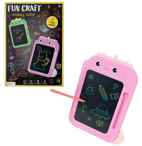 Fun Craft LCD Writing Tablet for Kids | Colourful Unicorn Doodle Pad & Drawing Board | Educational Scribbler Screen for Travel, Learning & Creative Play | Reusable Gift for Ages 3+