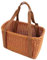 VOSAREA Handkorb kitchen storage basket allzweckkorb wohnraumdeko wohnungsdeko Blumen-Einkaufstasche handgewebter Aufbewahrungshalter kreativer Behälter Henkeltasche zum Einkaufen pp Brown