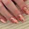 24PCS Nude Pink Short Oval Press on Nails – Star Pattern Handmade Acrylic Stick On Fake Nails, Multiple Sizes, Easy to Apply & Remove, Nail Art Accessories for Women