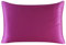 CYMMIYT Taie d'oreiller en Soie Taie d'oreiller à Fermeture éclair 1 Paire Taie d'oreiller en Soie 2 côtés for Une taie d'oreiller Simple Saine(Rose Pink,40x60 cm)