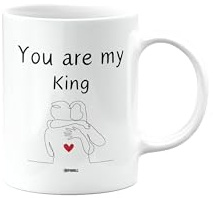 MIPOMALL You are My King, Mug for Husband, Boyfriend, Girlfriend, Wife, Best Friend, Happy Birthday Gifts, Him or Her, Presents for Christmas, Cup, CA_321_88