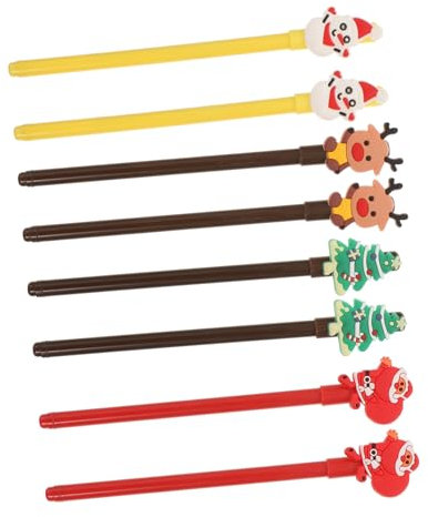 SHINEOFI 5 Sätze Weihnachtlicher Gelstift Stifte Für Die Schule Weihnachtliche Gelstifte Weihnachtsbürobedarf Weihnachtskugelschreiber Mit Zuckerstange Farbige Stifte Plastik 16 Stück * 5