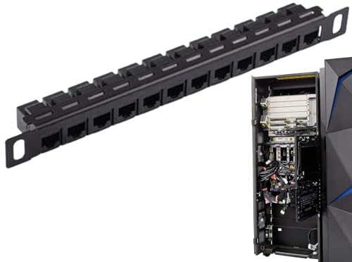 Netzwerk-Patchpanel mit 12 Anschlüssen, ungeschirmtes Cat5e/Cat6-Kabel-Rack für Schule, Draht-Organizer-Halter