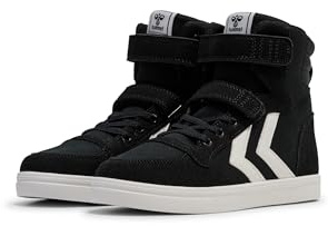 hummel Kids Slimmer Stadil High Sneaker, Black, Size 31