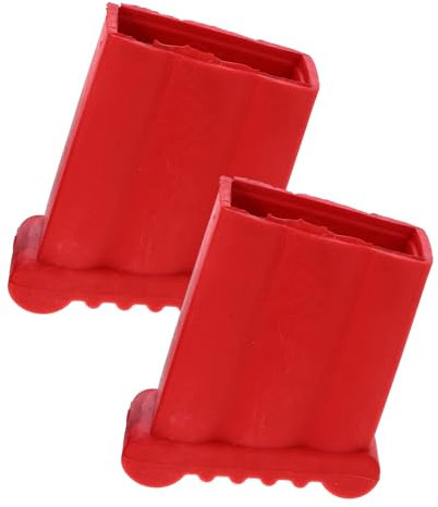 DIYEAH 2pcs Ladder Feet Loft Ladder Accessories Ladder Replacement Feet Ladder Protective Feet Ladder Pad Attic Stair Feet Cover Ladder End Caps Rectangular Grip Ladder Socks Rubber Red