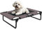 PawHut Erhöhtes Hundebett klappbar Haustierbett, Outdoor Hundeliege mit Netzdesign, Atmungsaktiv, für kleine und mittelgroße Hunde Kaffee Oxford 75 x 51 x 18 cm