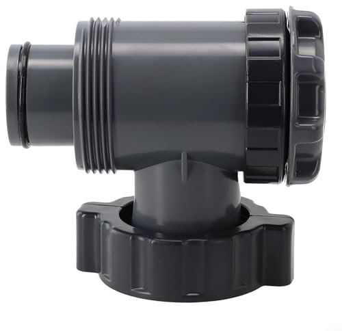 Feeshoppher Pompa di ricambio per filtro per piscina, valvola a stantuffo da 38 mm, valvola di ricambio compatibile con piscine fuori terra con tubo da 3,8 cm, connettore filettato da 6,3 cm