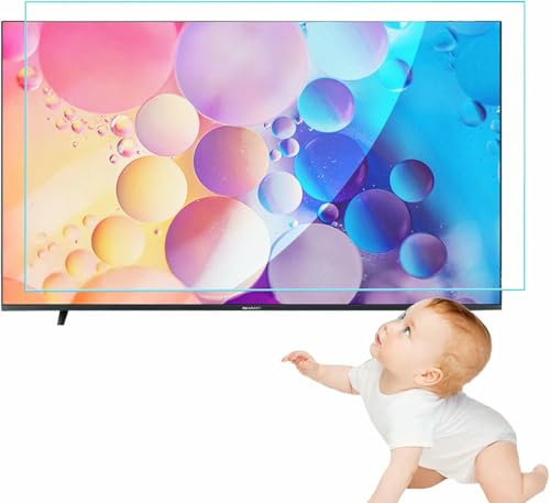 FKINGLRK Pellicola Protettiva per Schermo TV da 32 a 75 Pollici, antiriflesso/Anti Luce Blu/Antipolvere, per LCD, LED, OLED e QLED 4K HDTV
