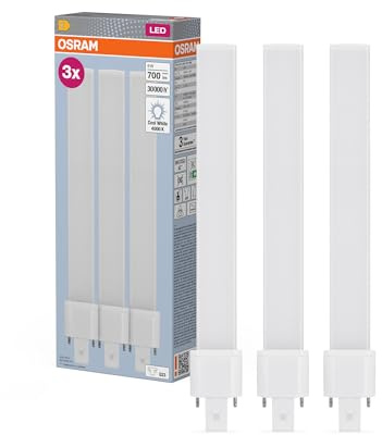 OSRAM DULUX S11 Lampada Compatta LED, 6W, 700lm, 4000K bianco freddo, Zoccolo G23, 230V AC/CCG, CRI 80, Diametro 32.3mm