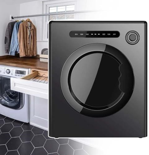 HCAUYNN Secadora De Ropa PortáTil De 4 Kg, Secadora EléCtrica, Secadora Compacta para LavanderíA En Apartamentos Black