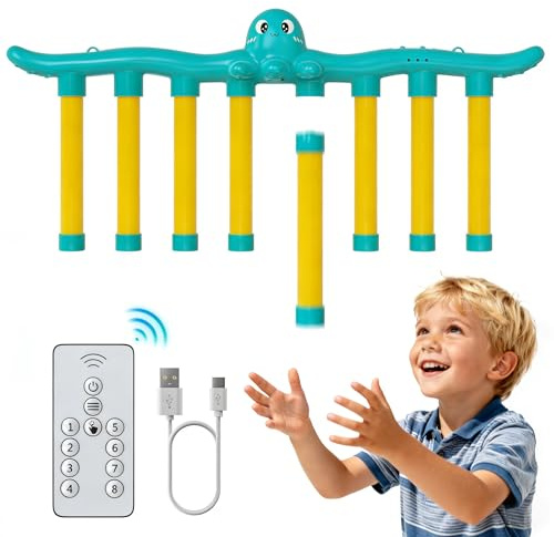HOLY PLAYLAND Reflex-Fallstäbe-Spiel, Reaktionsspiel zur Hand-Augen-Koordination mit 3 Geschwindigkeitsstufen, ferngesteuertes Fangspiel für Kinder und Erwachsene