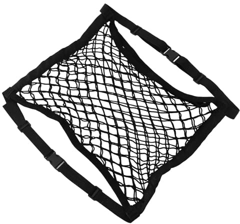 HOUDERCO Autositz Einfache Installation Netz für Beifahrersitz Organizer mit Doppeltem Schichtdesign aus Polypropylen und Latex und Großer Stauraum für Fahrzeuginnenraum