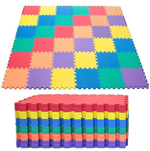 TrendMakers ****SALE***** Outdoor/Indoor Protective Kids Soft Floor Mats Interlocking - Reversible Floor Matting suitable for Gym, Baby Play Area, Exercise, Yoga, Pilates Matz Set (30PC Eva Mat)