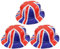 I LOVE FANCY DRESS LTD Union Jack Plastik Melone Hut - Jubiläum Party Britisch Kostüm Herren & Damen - Erhältlich in Viele Packung Größen - 3X Hut
