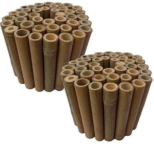 RUDDINGS WOOD Pack of 2 x Bamboo Flexible Edging Rolls 100cm x 15cm Border Garden Lawn Edge