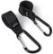 U7098 Ganci Passeggino Porta Borse con Moschettone Clip Passeggino -Nero -2 pz