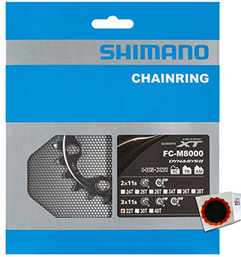 Shimano Kettenblätter DEORE XT für für FC-M8000-3 22 Zähne BB für 40-32-22 Zähne Alu