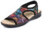 Aerosoft Sandales stretch 05 pour femme, extra légères et élastiques (fleur noire, 38)