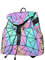 SIYUE Geometrische Taschen Reflektierend Rucksack Damen, Holographic Holo Rucksack Geldbörsen und Handtaschen Geometrischer Leuchtende Taschen NO.B