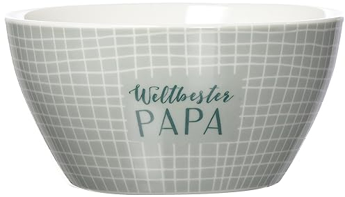 Grafik-Werkstatt Müsli-Schale | Porzellan Schüssel | Weltbester Papa, 61607, Blau