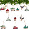 12 Stücke Holzanhänger Weihnachten, Christbaumschmuck Anhänger, Weihnachtsanhänger aus Holz, für in Schlafzimmern, Wohnzimmern, Büros, Schaufenstern, Cafés, Restaurants (3 Farben)