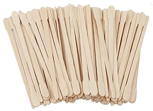 Eyebrow Wax Sticks,200 Pcs Wooden Waxing Applicator Sticks Small Wax Spatulas Applicator Tongue for Body Facial Hair Nose Eyebrow Removal(88 mm)