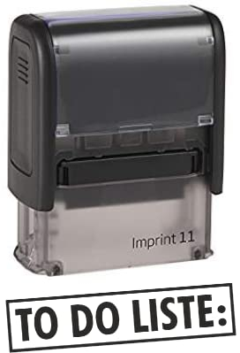 Selbstfärber Imprint/Lagertext – To Do Liste - von Kaufhaus2010 - Lagertextstempel zur Kennzeichnung von Dokumenten 37 mm lang