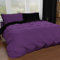 PETTI Artigiani Italiani - Set Copripiumino Matrimoniale 250x200 cm (2 Federe 50x80 cm Incluse), Parure Copripiumino Morbida Microfibra Tinta Unita Nero - Viola