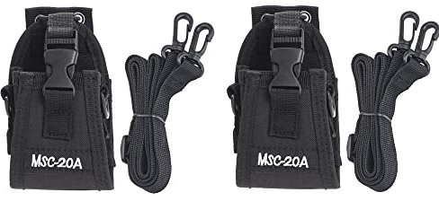 MSC-20A Walkie-Talkie Radio Bidirezionale Custodia in Nylon, Custodia Multifunzione Compatibile per BaoFeng/Kenwood/Quansheng/Puxing/Wouxun/ICOM/YAESU/Motorola (2 pezzi)