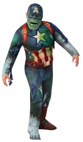Rubies Official 702866TEEN000 Teen Childs Boys Deluxe Zombie Captain America Costume Marvel Halloween Halloween