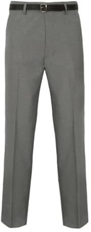 Dollar Jeans Bowls Mens Straight Leg Trousers Belt Loop Holes Dark Grey 42 Short