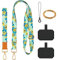 DGHYDZ Cell Phone Lanyard, Phone Lanyard Crossbody, Wrist Strap, lanyards for Keys, Universal Adjustable Shoulder Neck Straps for iPhone Case ID Badges and Most Smartphones (Chrysanthemum)