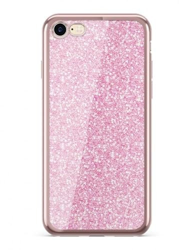 ERT GROUP Coque Tendance avec Paillettes et côtés en Or Rose pour iPhone 5/5S/SE
