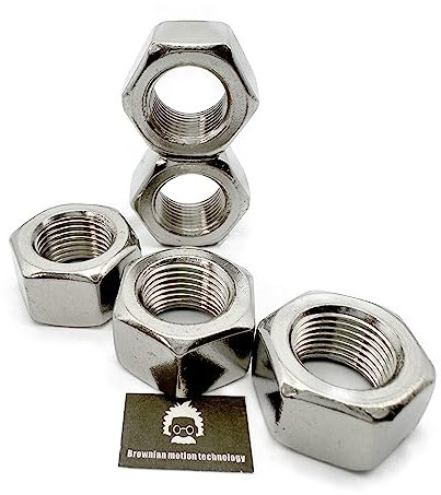 Stainless Steel SS304 5/8-18 UNF HEX NUT Unified National Fine Series (Pack of 5PCS)