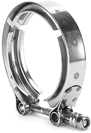 Dioche V Band Clamp 3 Inch Exhaust, V Band Clamp Turbocharger Exhaust Downpipe Stainless Steel Universal Car Accessories for Turbocharger Exhaust