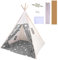 Baketron Tipi Zelt für Kinder，Spielzelt Tipi Kinderzelt mit Fenster，Kinderzimmer Teepee Indianerzelt für drinnen und draußen Kuschelecke Spielhaus C