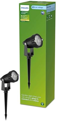 Philips Outdoor Niedervolt Caper Spots Erweiterung, 1x1,5W, 24V, 2700 Kelvin, IP67 wasserfest, schwarz