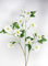 Großer Clematiszweig 115cm GA Kunstblumen künstliche Clematis Waldreben Klematis Blumen Seidenblumen (Weiß)