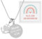 TIMANDO Damen Personalisierte Kette mit Anhänger + Botschaft im Deckel, Geschenk zur Konfirmation Kommunion Taufe Firmung, Halskette Kreuz, Herz, Fisch (Glaube Liebe Hoffnung - Konfirmation)