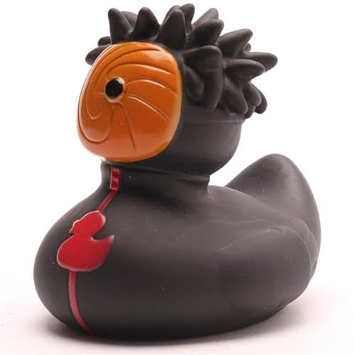 Duckshop I Schwarzer Krieger Badeente - inkl. Quietscheentchen-Schlüsselanhänger im Set I L9cm I Quietscheente I Geschenk für Science-Fiction Fans