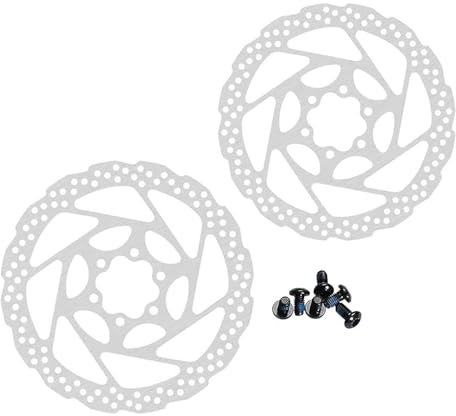 ANBOO 2 Stück Fahrrad Bremsscheibe,Scheibenbremse Fahrrad,160mm für Shimano und Magura,6 Loch, Edelstahl, für Mountainbike Rennrad Reiten