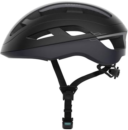 CRNK Angler Fahrradhelm – Ultraleichter Rennrad & E-Bike Helm für Damen & Herren – Aerodynamisch, Stoßabsorbierend & Belüftet – Mit Magnetverschluss & Memory-Foam-Polster – Schwarz – L