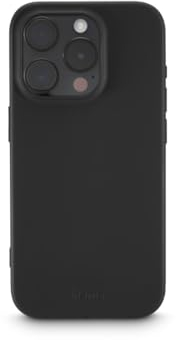 Hama Hülle für iPhone 15 Pro (Handyhülle, stoßfest, Kratzfest, Elegante Schutzhülle für Rückseite, weich, Slim, softe Oberfläche, Wireless Charging kompatibel) schwarz