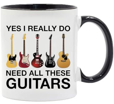 susiodeu Eye-catching Drinking Cup Set for Home Office Dorm Ceramics Family Drinking Cup Drinking Supplies Breakfast Cup Mug, Guitar 2