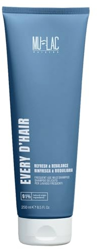 MULAC | Every D'Hair Sanftes Shampoo für häufiges Waschen, erfrischt und gleicht aus, 250ml