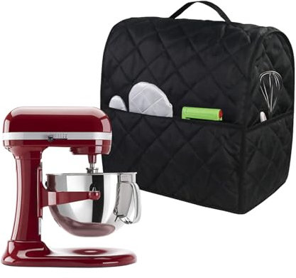 Abdeckhaube für 4,3 und Alles 4,8L Kitchen-Aid Küchenmaschine, Küchenmixer-Abdeckung für Standmixer, Staubschutzhülle mit Griff oben und Taschen für Standmixer
