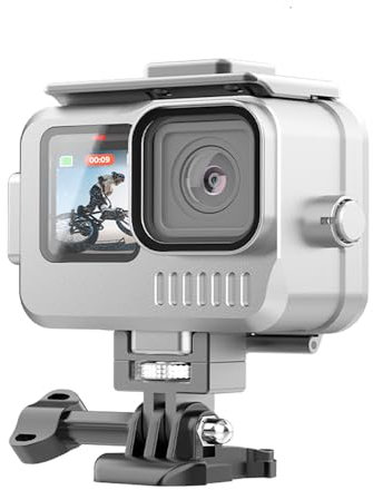 KETOPKIN Aluminum Alloy Waterproof Case for GoPro Hero12/Hero11/Hero10/Hero9 Black,40M/131FT Underwater Diving Housing Protective Shell for Go Pro Hero12/11/10/9 Black Action Camera Accessories