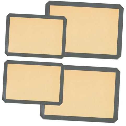 SHOWERORO 4 Stück Backmatte Aus Silikon Backmatte Antihaft Mesh-backmatte Rollende Macaron-matte Makronen-backmatte Kuchen-cookie-matte Grillpfanne Für Den Ofen Kuchenform Matte Kieselgel