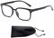Gleitsichtbrille Schwarz Progressive Multifokale Lesebrille 150 Grad Gleitsicht Lesebrille Bietet Klare Sicht auf Weite Nahe und Mittlere Entfernungen Geeignet zum Lesen und Outdoor-Sportarten